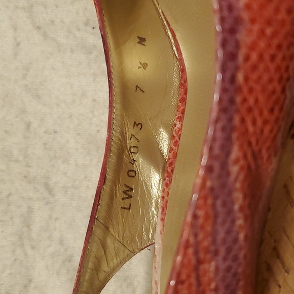 Stuart Weitzman Wedges 7 1/2 M - Picture 8 of 12